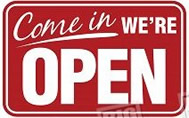 We´re open